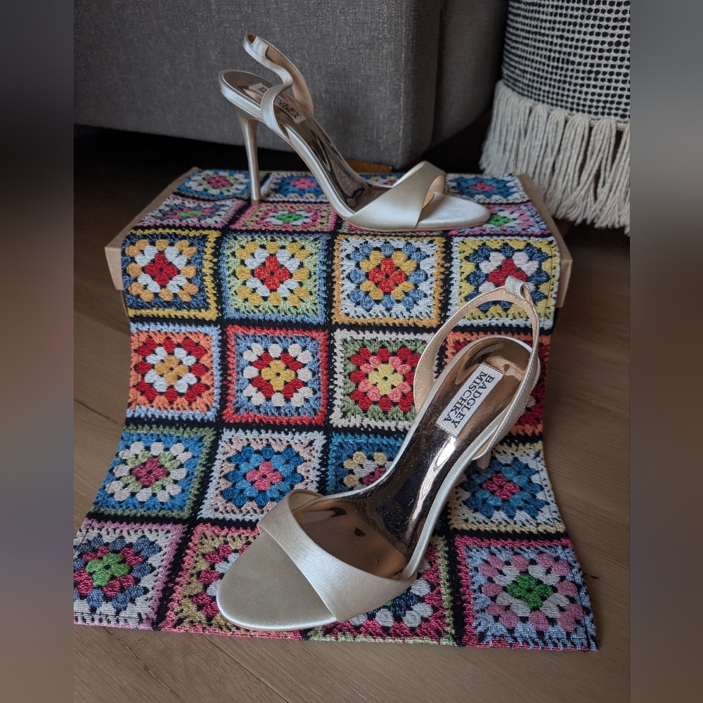 Badgley Mischka Women's "Tiffany" Silk Satin Heels